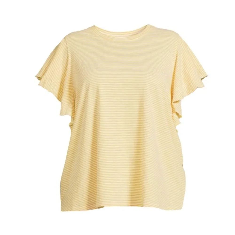 Plus Size Flutter Sleeve Knit Top Shirt T-Shirt Blouse Size 2X